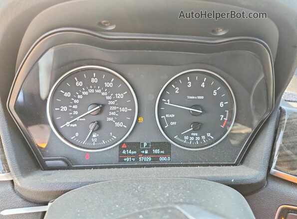 WBXHT3Z37G4A51304 2016 BMW X1 Black Սարքավորումների վահանակի տեսք