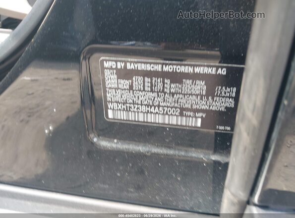 WBXHT3Z38H4A57002 2017 BMW X1 Black Widok komory silnika