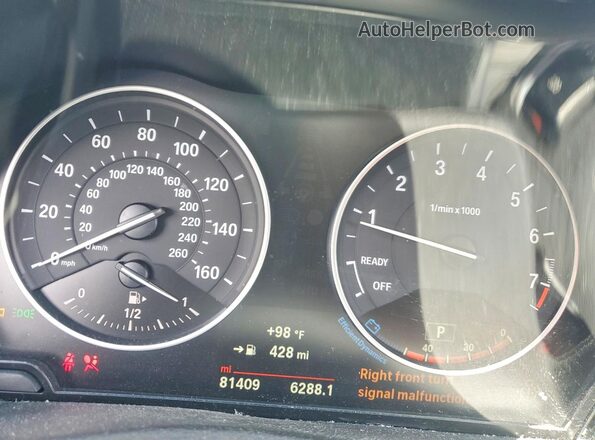WBXHU7C38H5H37568 2017 BMW X1 Black Instrument cluster view