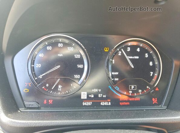 WBXJG7C06L5R36638 2020 BMW X1 Blue Սարքավորումների վահանակի տեսք