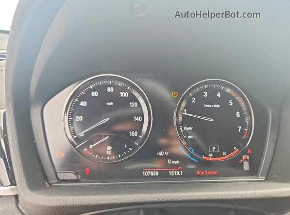 WBXYJ3C34JEJ75754 2018 BMW X2 Gray ხელსაწყოთა პანელის ხედი