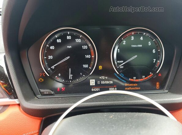 WBXYN1C09L5R75189 2020 BMW X2 Black Вид щитка приладів