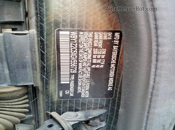 WBY1Z2C5XGV556728 2016 BMW I3 Gray 
