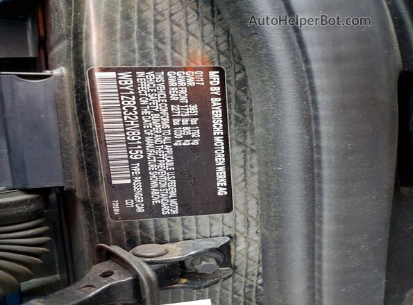 WBY1Z8C32HV891159 2017 BMW I3 Blue Вид підкапотного простору