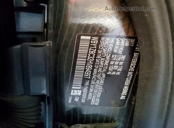 WBY1Z8C32HV894997 2017 BMW I3 Black Вид підкапотного простору