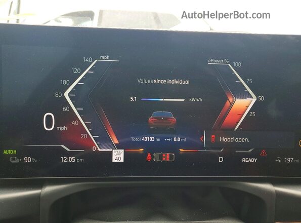 WBY23HD0XSFT99569 2025 BMW I4 Red Vista del cuadro de instrumentos
