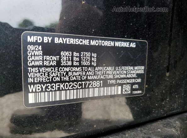 WBY33FK02SCT72881 2025 BMW OTHER Black Engine compartment view