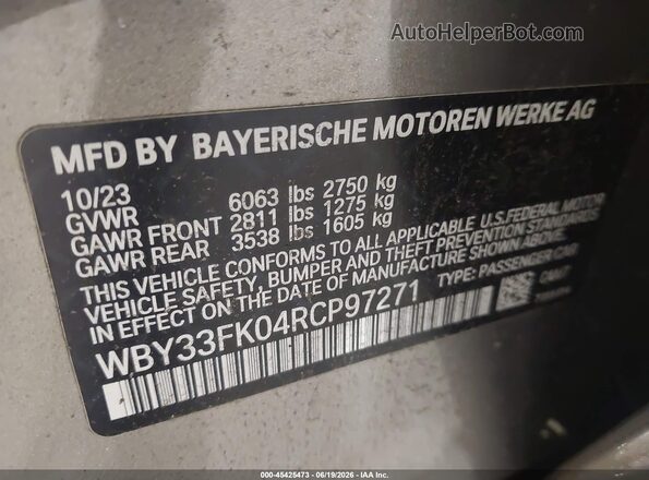 WBY33FK04RCP97271 2024 BMW OTHER Gray Engine compartment view