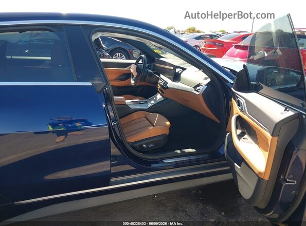 WBY43AW03PFR37923 2023 BMW I4 Blue Widok wnętrza z przodu