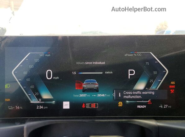 WBY43AW04RFS79810 2024 BMW I4 Gray Vista del cuadro de instrumentos