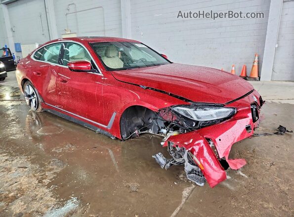 WBY43HD02SFU96922 2025 BMW I4 Red Przód prawy