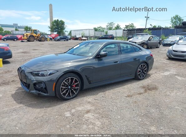 WBY43HD03SFV80912 2025 BMW I4 Gray წინა მარცხენა ხედი სამი მეოთხედიდან
