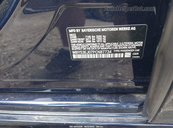 WBY53EJ07PCN87734 2023 BMW OTHER Синий Вид подкапотного пространства