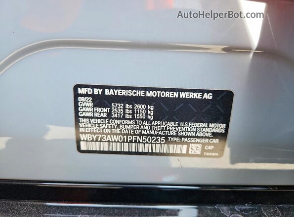 WBY73AW01PFN50235 2023 BMW I4 Серый 