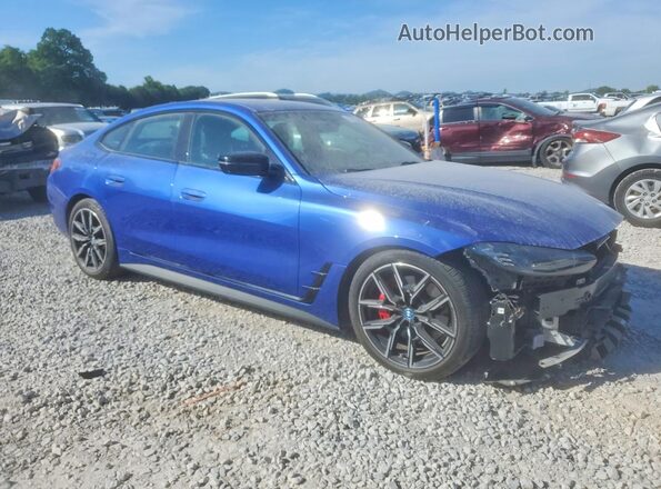 WBY73AW02RFS80726 2024 BMW I4 Blue Front right