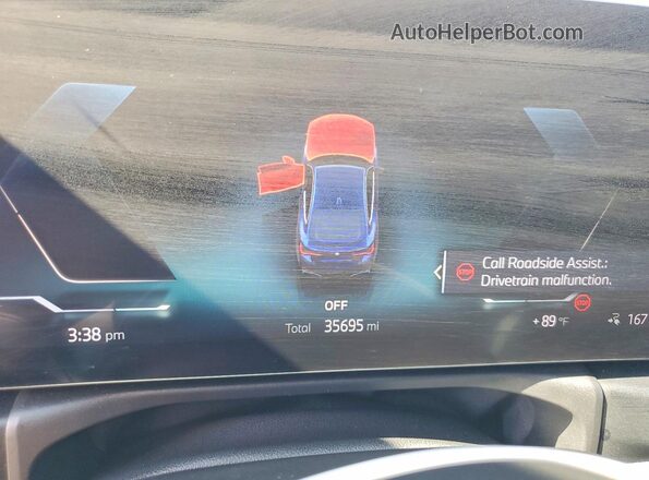 WBY73AW08NFN22199 2022 BMW I4 Blue Vista del cuadro de instrumentos