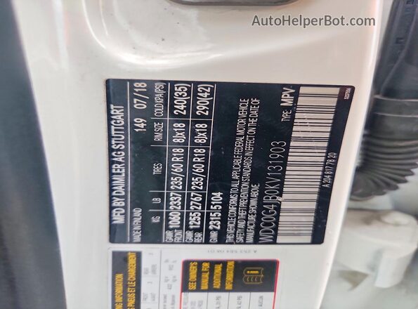 WDC0G4JB0KV131903 2019 MERCEDES-BENZ GLC-CLASS White 