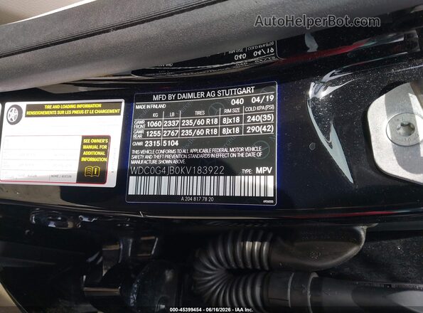 WDC0G4JB0KV183922 2019 MERCEDES-BENZ GLC 300 Black Вид підкапотного простору