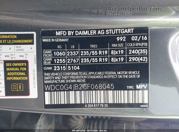 WDC0G4JB2GF068045 2016 MERCEDES-BENZ GLC 300 Gray Вид підкапотного простору