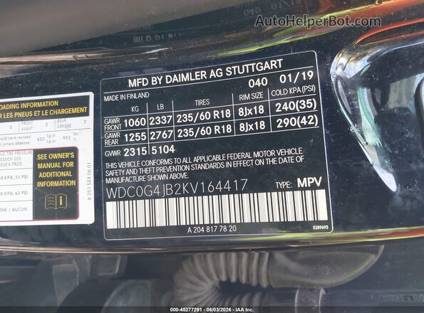 WDC0G4JB2KV164417 2019 MERCEDES-BENZ GLC 300 Black Widok komory silnika