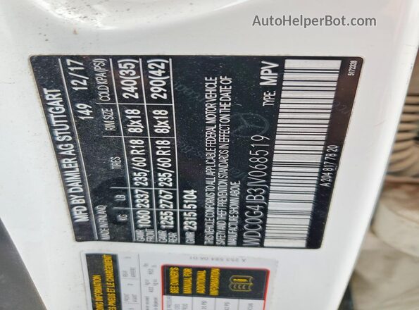 WDC0G4JB3JV068519 2018 MERCEDES-BENZ GLC-CLASS White Engine compartment view