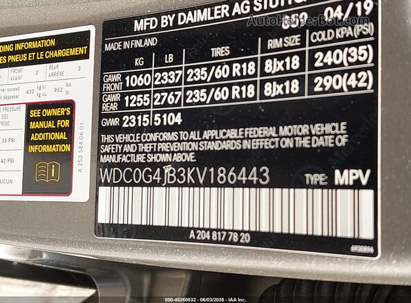 WDC0G4JB3KV186443 2019 MERCEDES-BENZ GLC 300 Gray Engine compartment view