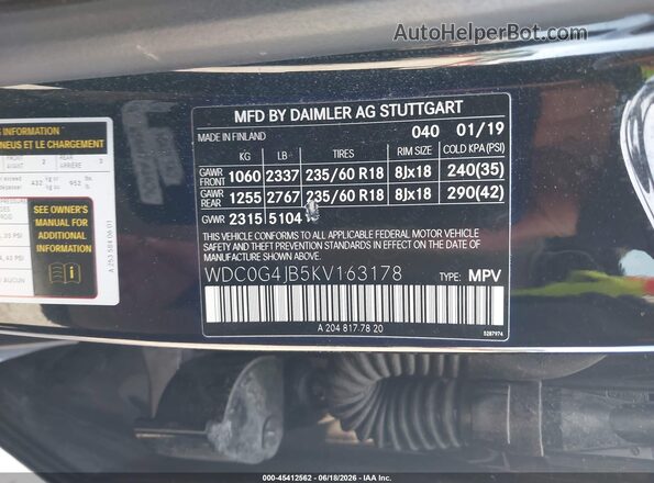 WDC0G4JB5KV163178 2019 MERCEDES-BENZ GLC 300 Black Շարժիչի բաժամունքի տեսք