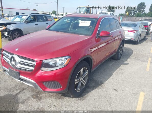 WDC0G4JB7HF132484 2017 MERCEDES-BENZ GLC 300 Red წინა მარცხენა ხედი სამი მეოთხედიდან
