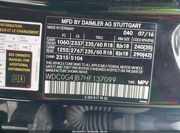 WDC0G4JB7HF137099 2017 MERCEDES-BENZ GLC 300 Черный Вид подкапотного пространства