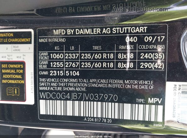 WDC0G4JB7JV037970 2018 MERCEDES-BENZ GLC 300 Black Շարժիչի բաժամունքի տեսք