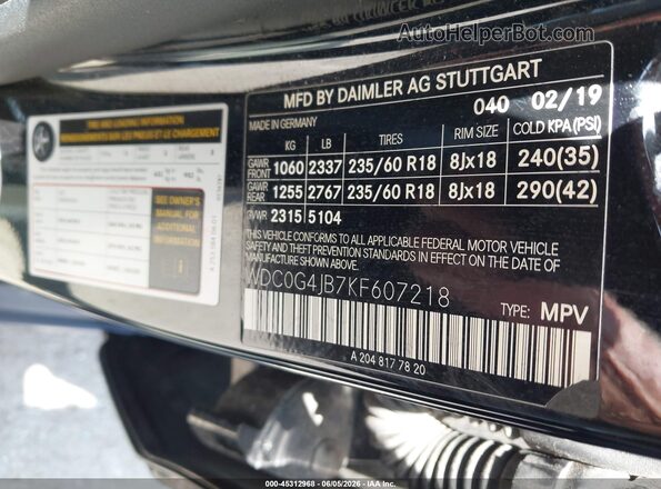 WDC0G4JB7KF607218 2019 MERCEDES-BENZ GLC 300 Black Вид підкапотного простору
