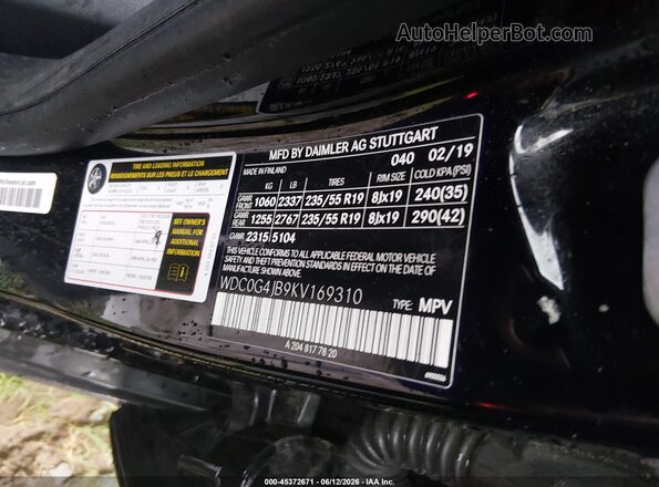 WDC0G4JB9KV169310 2019 MERCEDES-BENZ GLC 300 Черный Вид подкапотного пространства