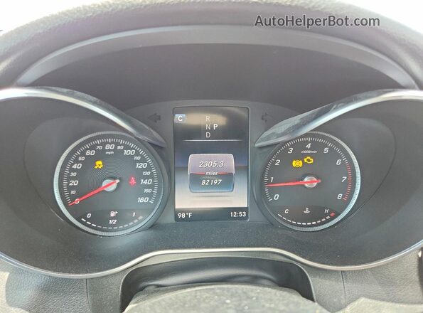 WDC0G4JBXK1005541 2019 MERCEDES-BENZ GLC-CLASS White Սարքավորումների վահանակի տեսք