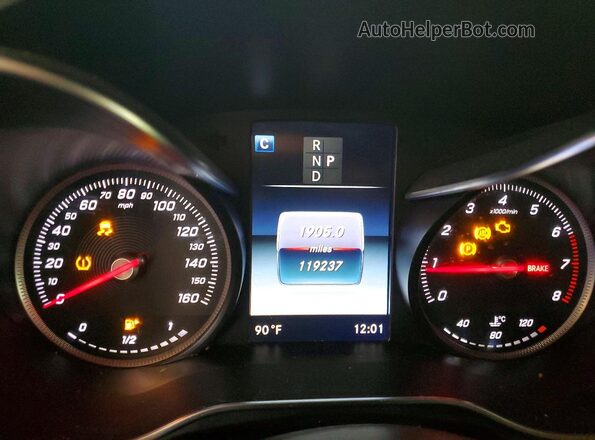 WDC0G4KB0HF122975 2017 MERCEDES-BENZ GLC-CLASS Black Instrument cluster view