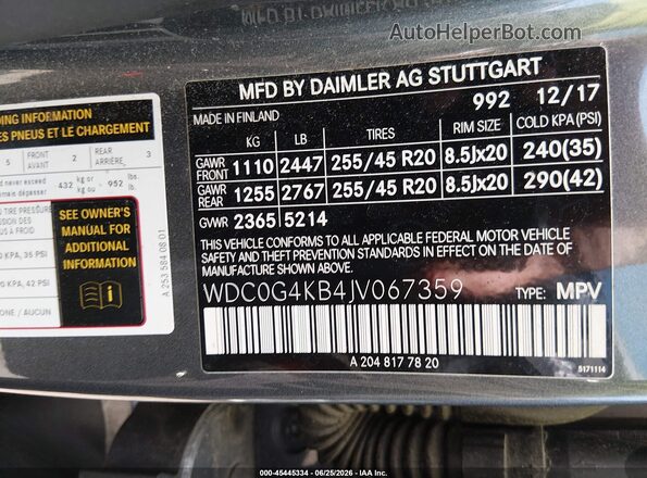 WDC0G4KB4JV067359 2018 MERCEDES-BENZ GLC 300 Gray ძრავის განყოფილების ხედი