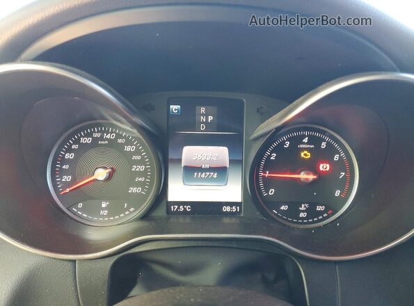 WDC0G4KB4JV093220 2018 MERCEDES-BENZ GLC-CLASS White Widok zestawu wskaźników