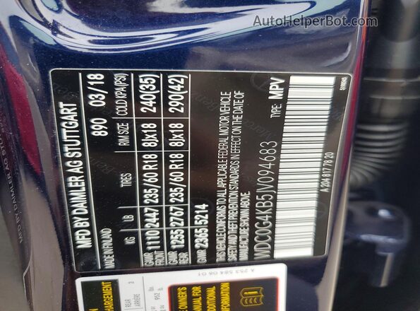 WDC0G4KB5JV094683 2018 MERCEDES-BENZ GLC-CLASS Blue 