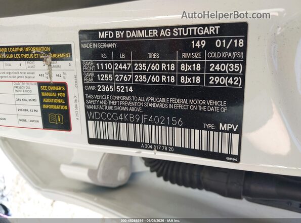 WDC0G4KB9JF402156 2018 MERCEDES-BENZ GLC 300 White Вид підкапотного простору
