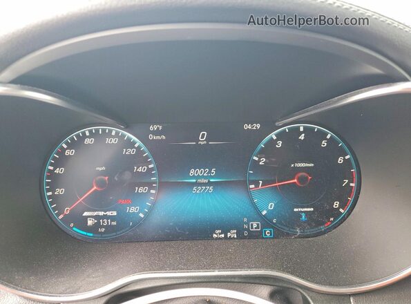 WDC0G6EB8LF732333 2020 MERCEDES-BENZ GLC-CLASS Синий Вид щитка приборов