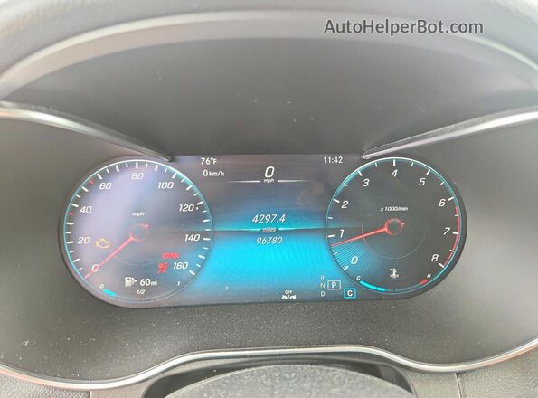 WDC0G8DB2LF740215 2020 MERCEDES-BENZ GLC-CLASS Белый Вид щитка приборов