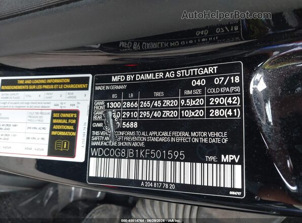 WDC0G8JB1KF501595 2019 MERCEDES-BENZ AMG GLC 63 Black Vista del compartimento del motor