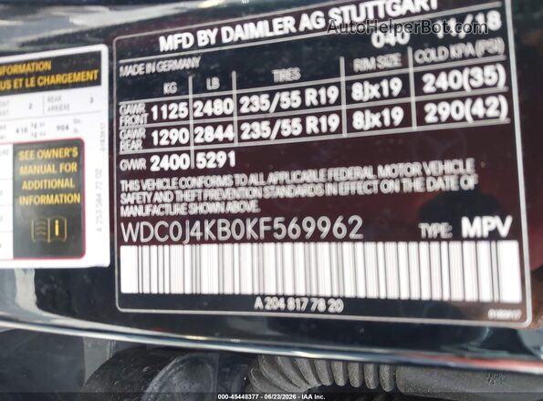 WDC0J4KB0KF569962 2019 MERCEDES-BENZ GLC 300 COUPE Black Вид підкапотного простору