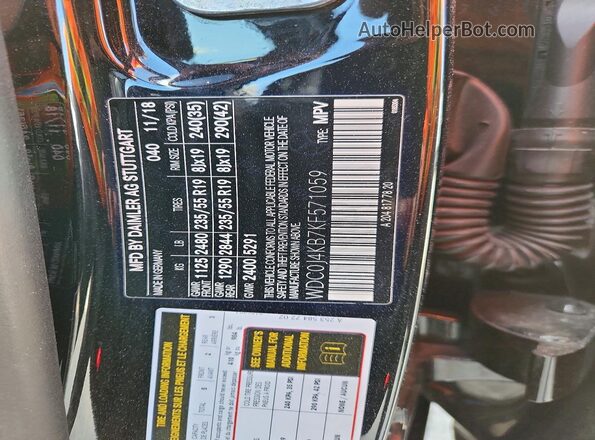 WDC0J4KB7KF571059 2019 MERCEDES-BENZ GLC-CLASS Черный 