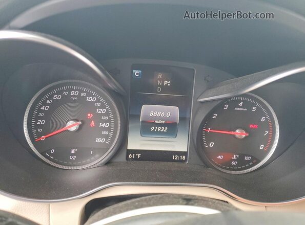 WDC0J4KBXHF257625 2017 MERCEDES-BENZ GLC-CLASS White Widok zestawu wskaźników