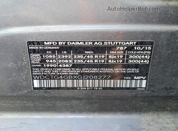 WDCTG4GBXGJ208277 2016 MERCEDES-BENZ GLA Gray Engine compartment view