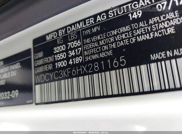 WDCYC3KF6HX281165 2017 MERCEDES-BENZ G 550 White Շարժիչի բաժամունքի տեսք