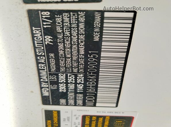 WDD1J6HB6KF090951 2019 MERCEDES-BENZ E Белый Вид подкапотного пространства