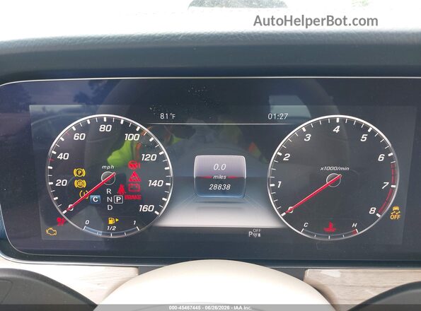 WDD1K6JB1KF116797 2019 MERCEDES-BENZ E-CLASS Silver უკანა სავარძლების ხედი