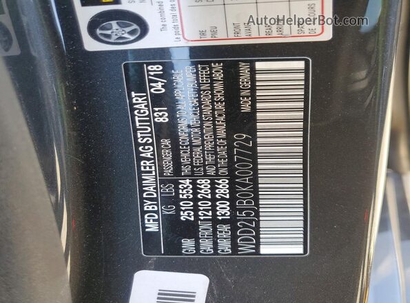 WDD2J5JB0KA007729 2019 MERCEDES-BENZ CLS-CLASS Black Vista del compartimento del motor
