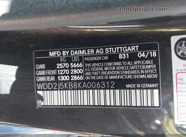 WDD2J5KB8KA006312 2019 MERCEDES-BENZ CLS-CLASS Gray Вид підкапотного простору